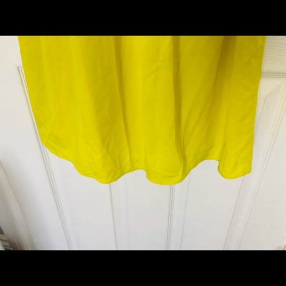 NWT Banana Republic Neon Yellow Midi Dress - Picture 6 of 8